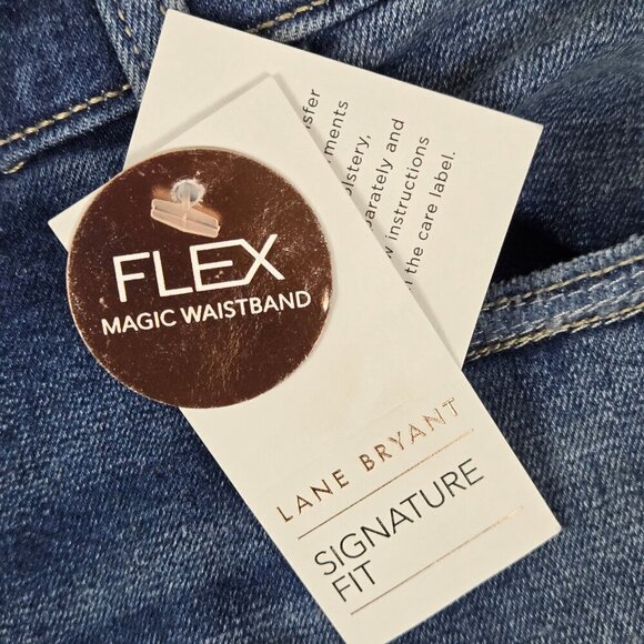 Lane Bryant Size 20 Mid-Rise Skinny Jean Flex Magic Waistband Distressed NWT - Picture 7 of 16